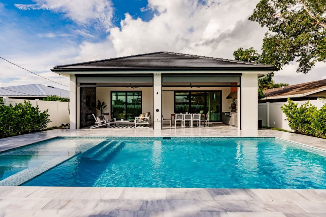 Coastal Elegance pool and outdoor living